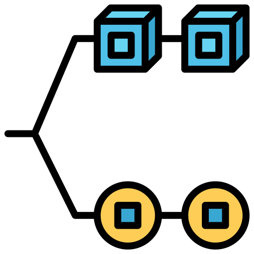 ブロックチェーン Generic Outline Color icon