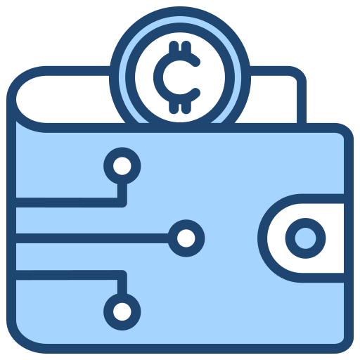 Crypto wallet Generic Blue icon