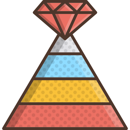 Pyramid Cubydesign Lineal Color  icon