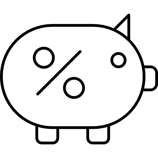 Świnka skarbonka Cubydesign Lineal ikona
