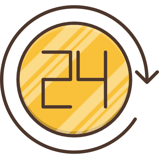 24 hours Cubydesign Lineal Color  icon