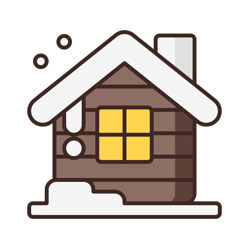 houten huis Generic Outline Color icoon