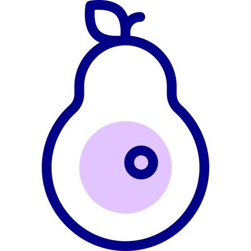 アボカド Detailed Mixed Lineal color icon