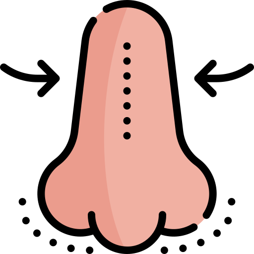 rhinoplastie Kawaii Lineal color Icône