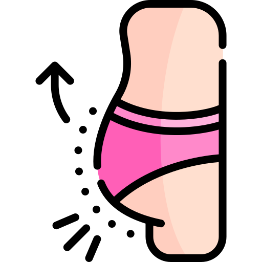 ягодичная мышца Kawaii Lineal color иконка