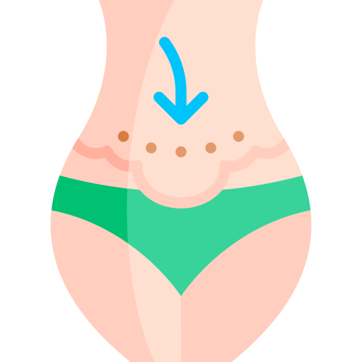 abdominoplastia Kawaii Flat icono