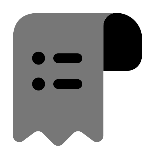 영수증 Generic Grey icon