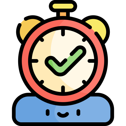 Punctuality Kawaii Lineal color icon