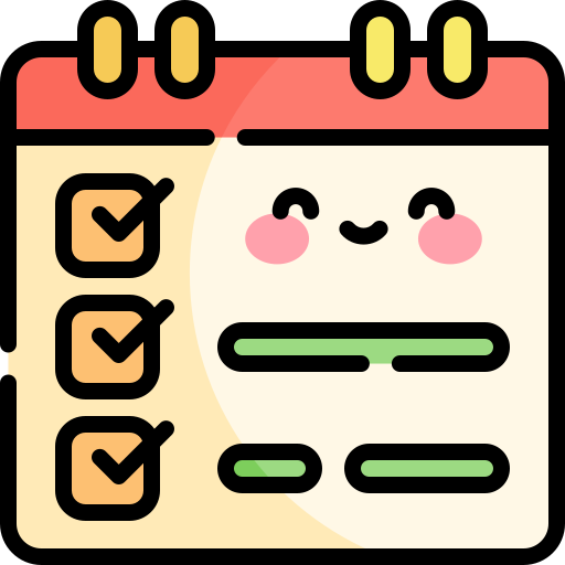 Schedule Kawaii Lineal color icon