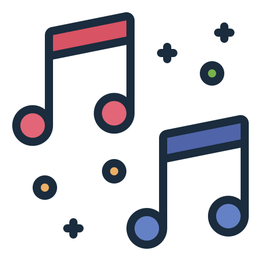音楽 Generic Outline Color icon