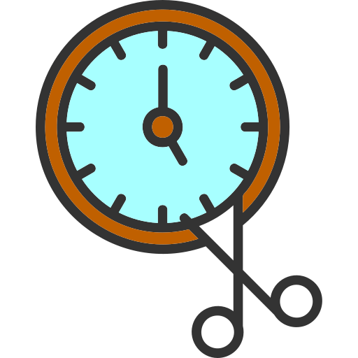 Cut time Generic Outline Color icon