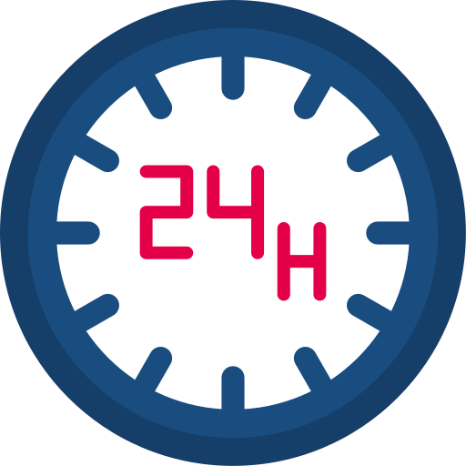 24 godziny Generic Flat ikona
