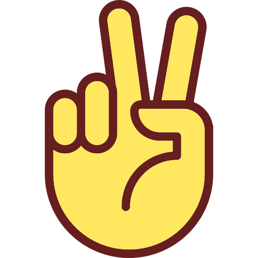 signo de la paz Generic Outline Color icono