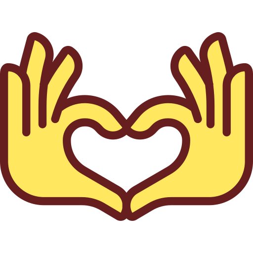 corazón de la mano Generic Outline Color icono
