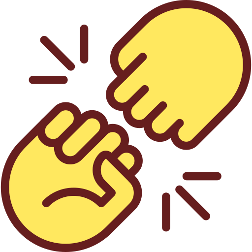 Fist bump Generic Outline Color icon