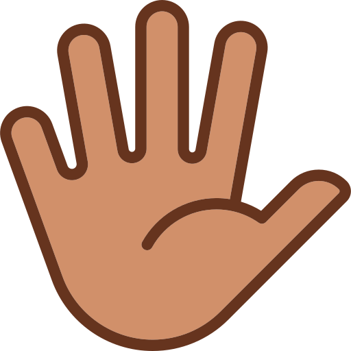 dłoń ręki Generic Outline Color ikona