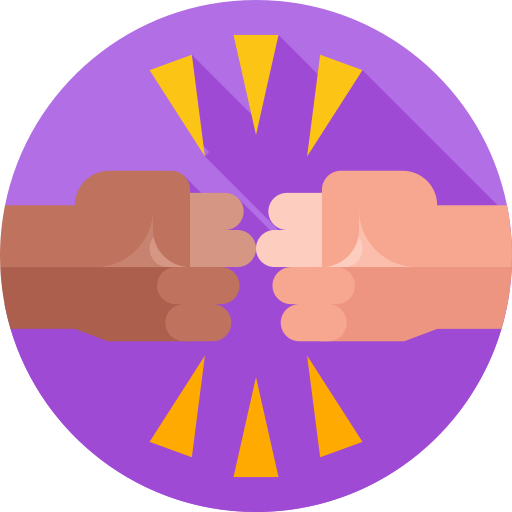 puños de choque Flat Circular Flat icono