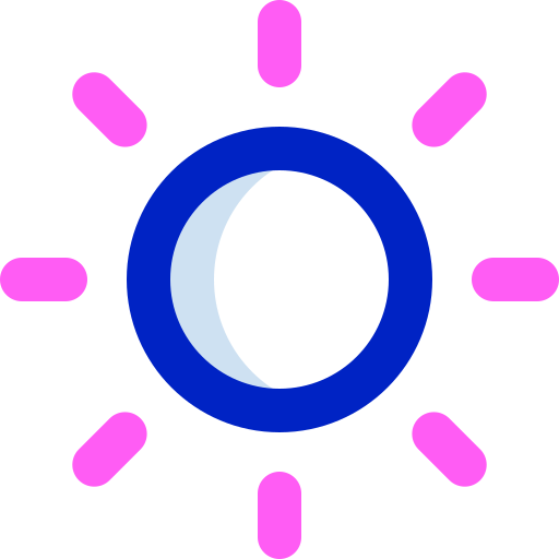 sol Super Basic Orbit Color Ícone