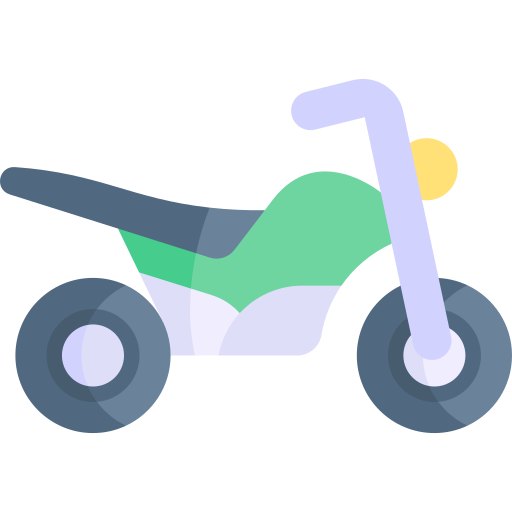 motorfiets Kawaii Flat icoon