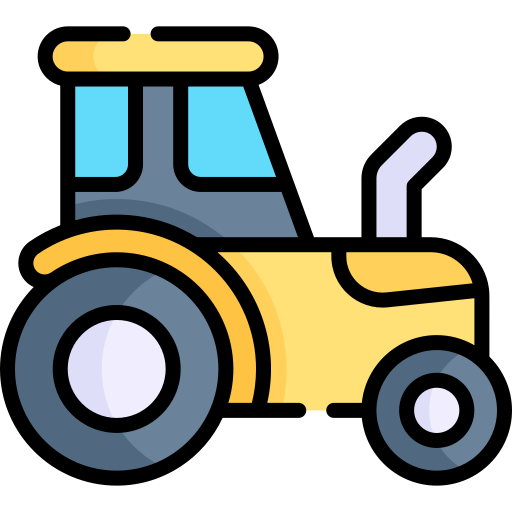 traktor Kawaii Lineal color icon