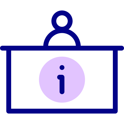 Information Desk Detailed Mixed Lineal color icon