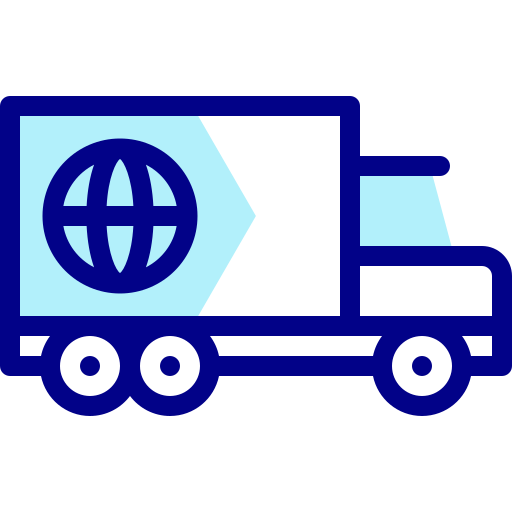 camión de reparto Detailed Mixed Lineal color icono