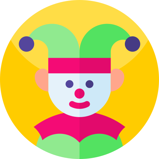 Clown Geometric Flat Circular Flat icon