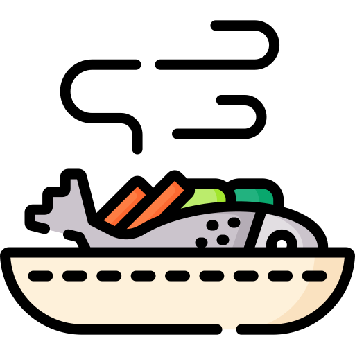 蒸し魚 Special Lineal color icon