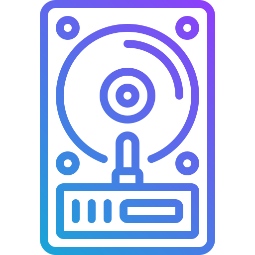 disco duro Generic Gradient icono