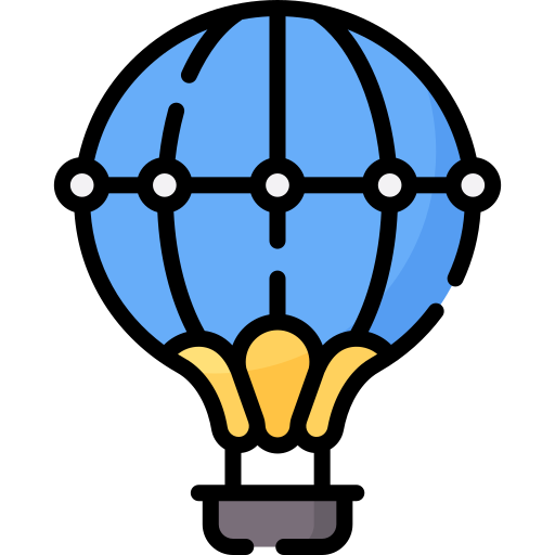 globo aerostático Special Lineal color icono