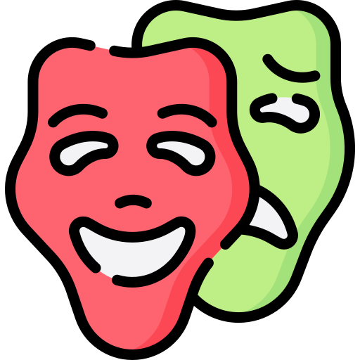 máscaras de teatro Special Lineal color icono