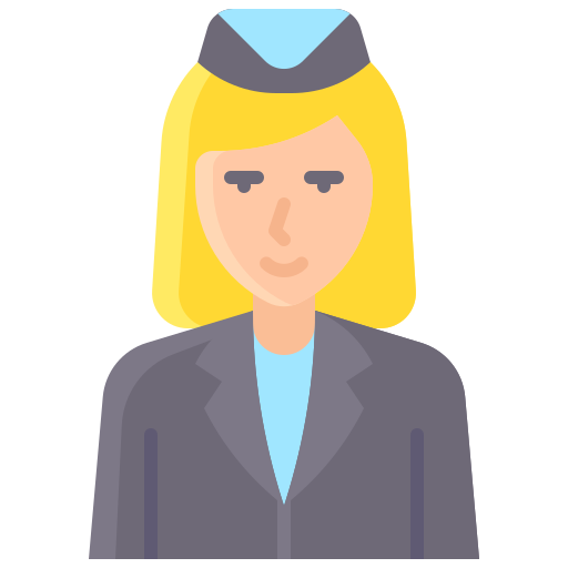 hostess di volo Generic Flat icona