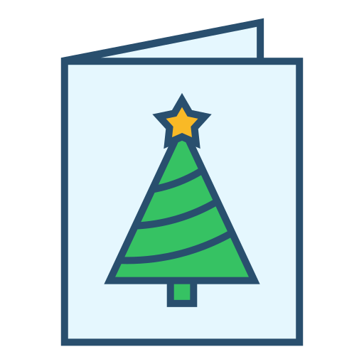 biglietto natalizio Generic Outline Color icona