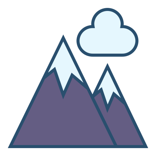 montagna Generic Outline Color icona