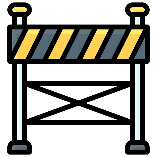 道路障壁 Generic Outline Color icon