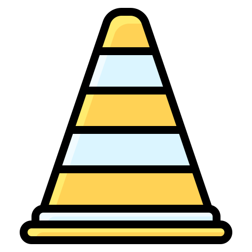 verkeerskegel Generic Outline Color icoon