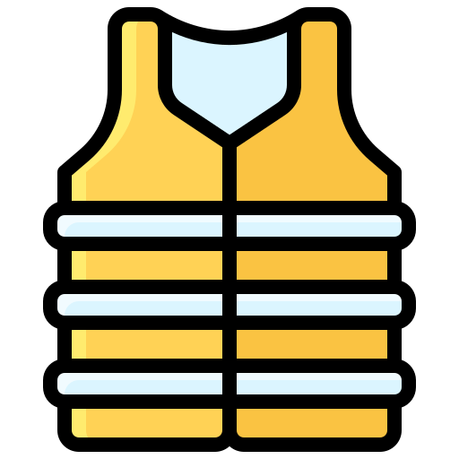 Life Jacket Generic Outline Color icon