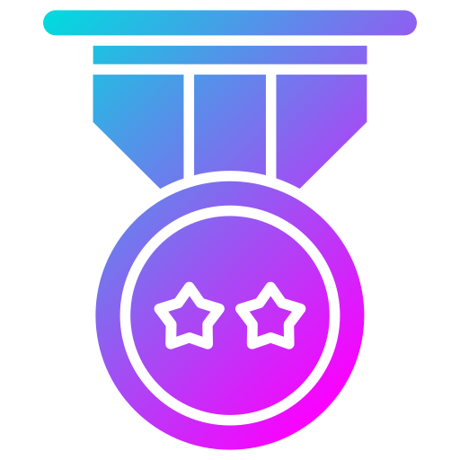medalla de plata Generic Flat Gradient icono