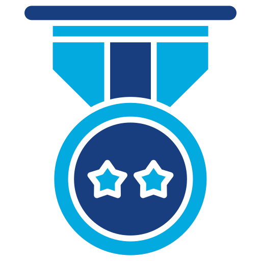 srebrny medal Generic Blue ikona