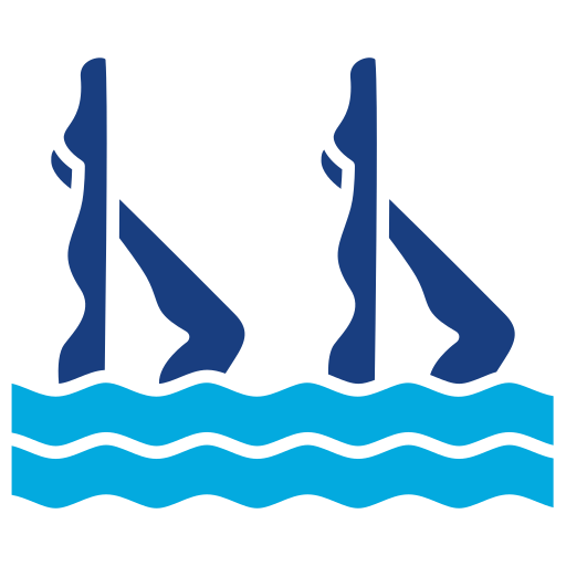 Synchronized swimming Generic Blue icon
