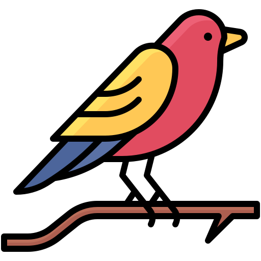 鳥 Generic Outline Color icon