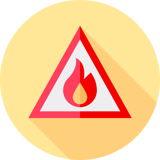 Flammable Flat Circular Flat icon