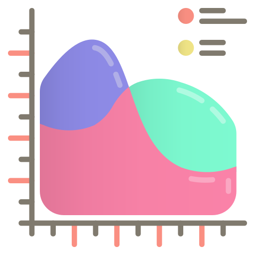 Spline chart Generic Flat icon