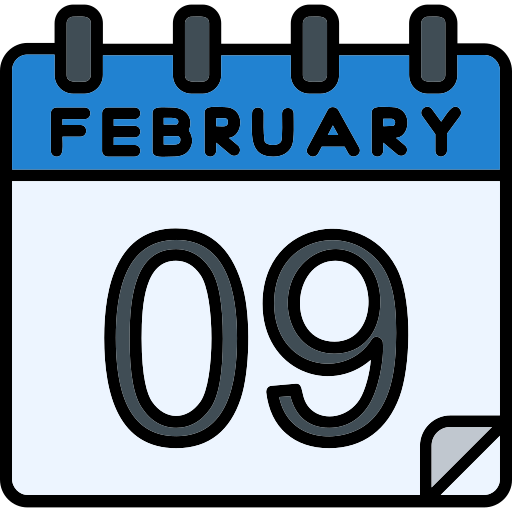 2月 Generic Outline Color icon