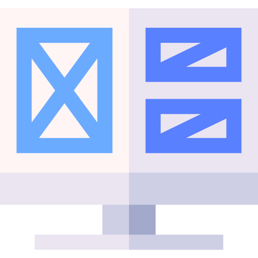 layout Basic Straight Flat icon