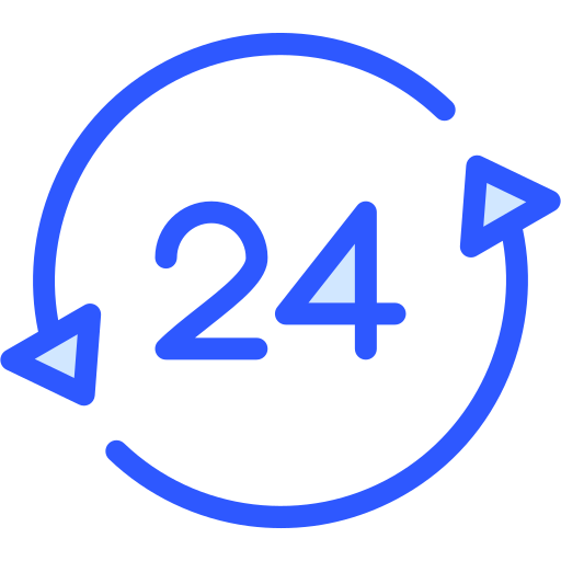 24 시간 Generic Blue icon