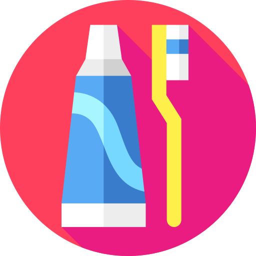 Toothbrush Flat Circular Flat icon