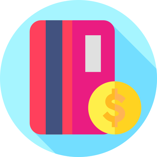 carta di credito Flat Circular Flat icona