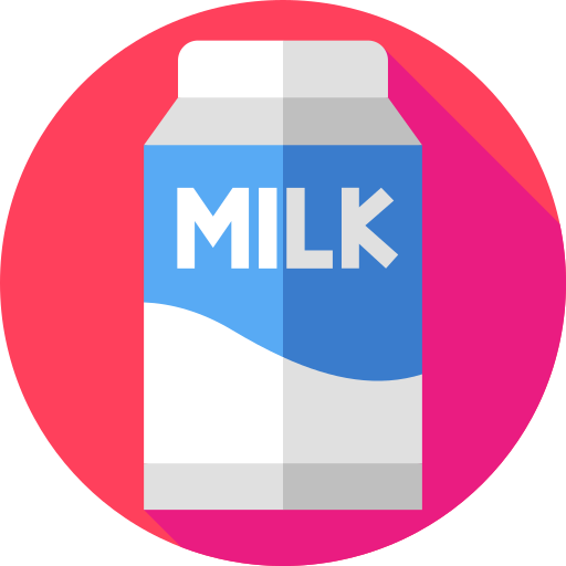 Milk Flat Circular Flat icon