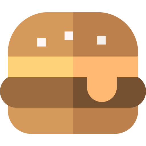 バーガー Basic Straight Flat icon